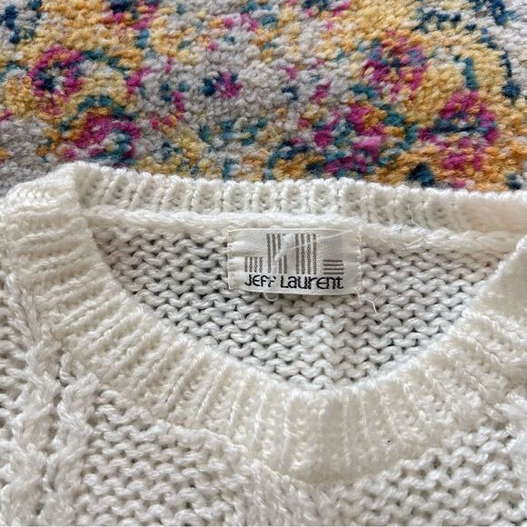 Vintage 80s Collectible coquette knit floral knit Sweater by jeff Laurent - Picture 7 of 11